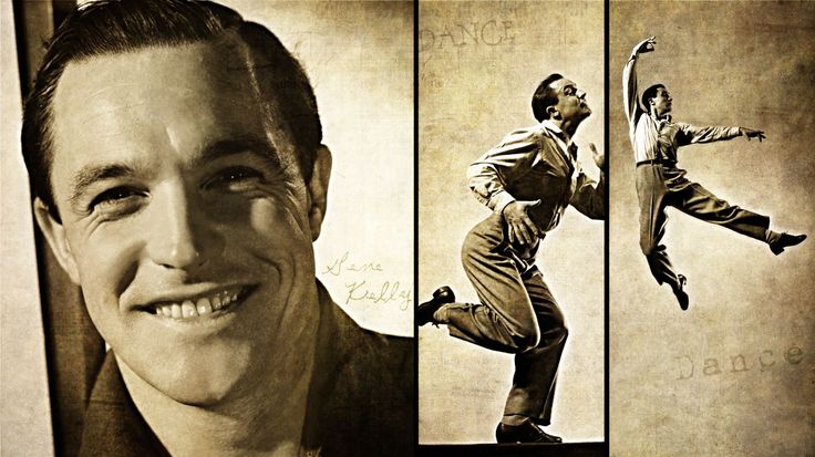 an old photo of a man dancing in three different pictures, one is smiling and the other has his arms out