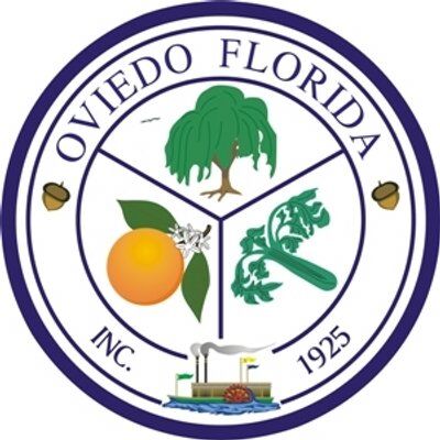 the logo for the city of oviedo florida is shown in this file photo