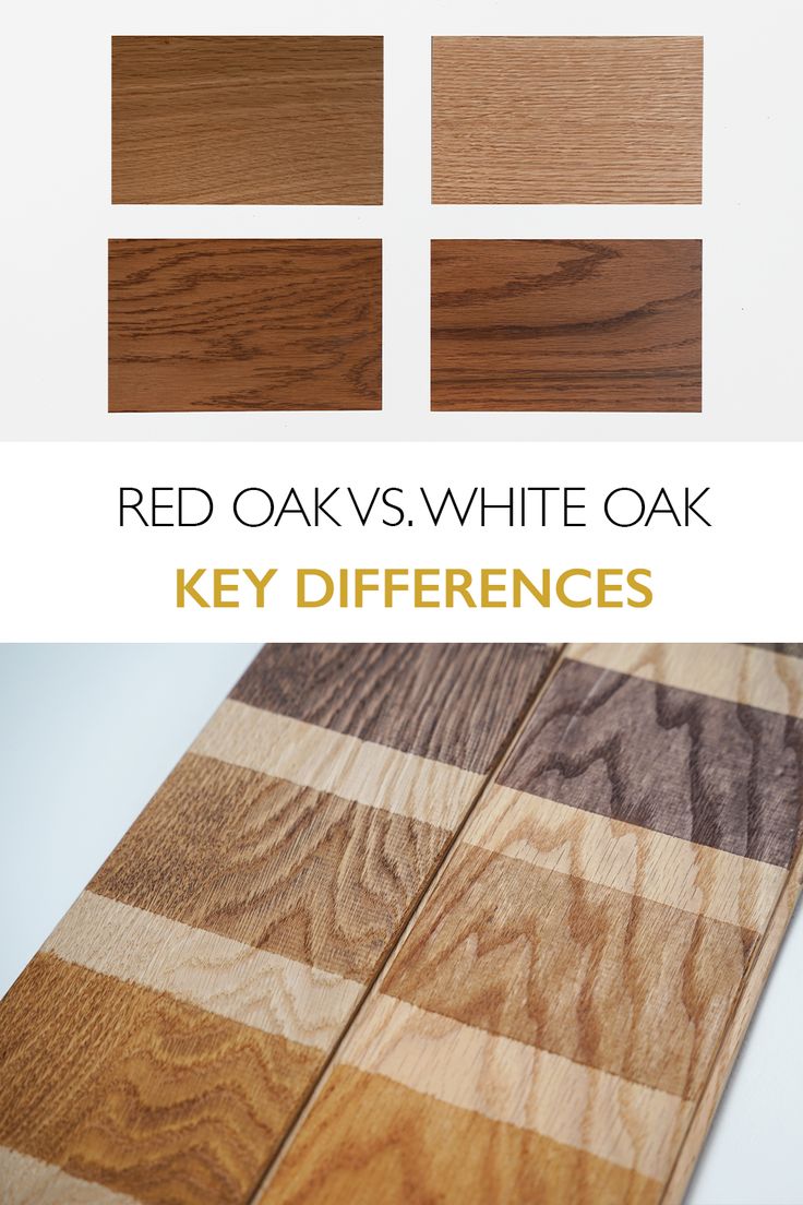 red oaks, white oak, and key differences in different wood types for furniture