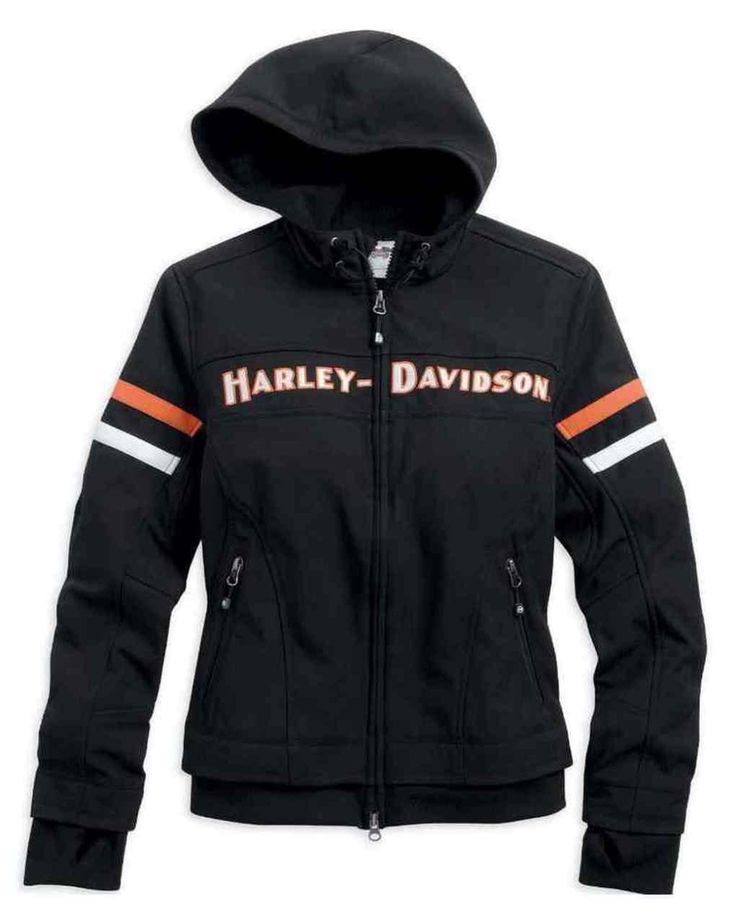 Retro Pullover Harley Davidson Biker Zipper Cotton Hoodie - Sweatshirts, Hoodies Harley Davidson Jacket, Riding Jacket, Softshell Jacket, Jackets Women, Bungee Cord, Rain Gear, Casual Vest, Motorcycle Gear, Harley Davidson Women