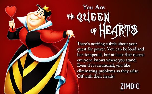 Which Disney Villain Are You Disney Villains Disney Villains Quotes Queen Of Hearts Disney