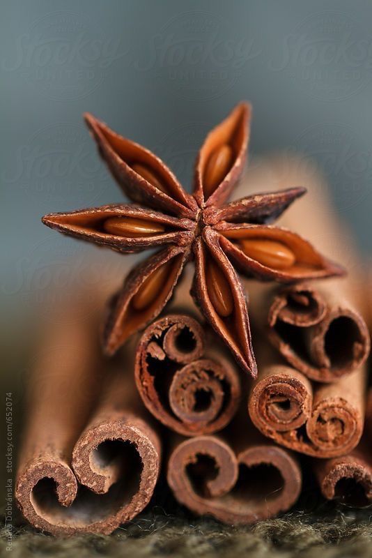 cinnamon sticks with star anise on top