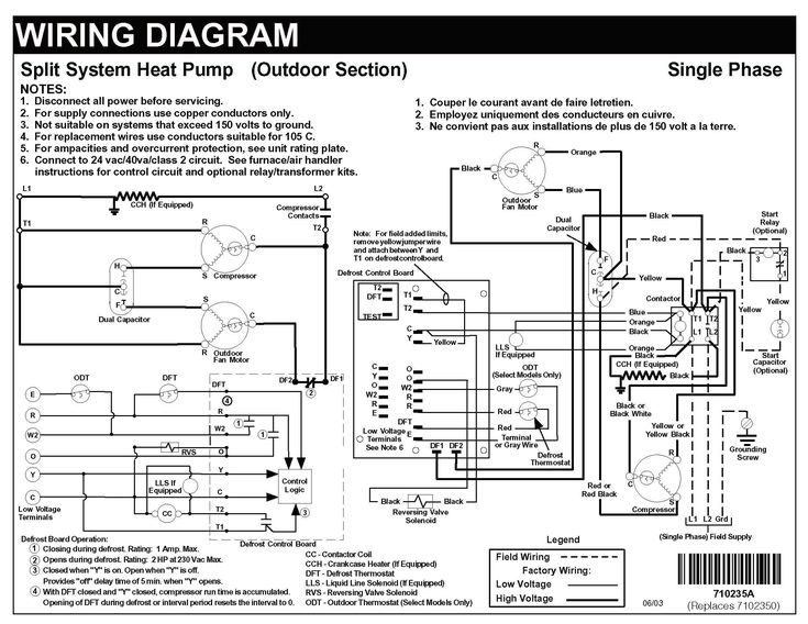 the wiring diagram for an air conditioner is shown in this manual, which shows how to