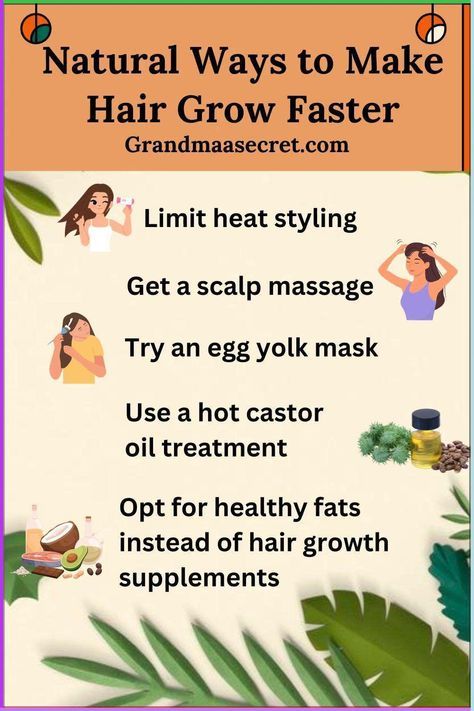 Natural Ways to Make Hair Grow Faster 🌿✨_   #supplements #womenshealth #supplementsforhealth #weightloss #supplementsforwomen Hair Growth Journey, Growing Long Hair Faster, Make Hair Grow Faster, Hair Grow Faster, Longer Hair Faster, Accelerate Hair Growth, Stop Hair Breakage, Make Hair Grow, Bleaching Your Hair