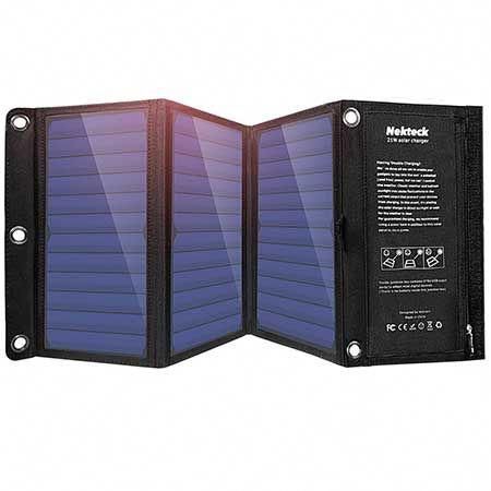 an open solar panel with the cover opened to show it's side and sides