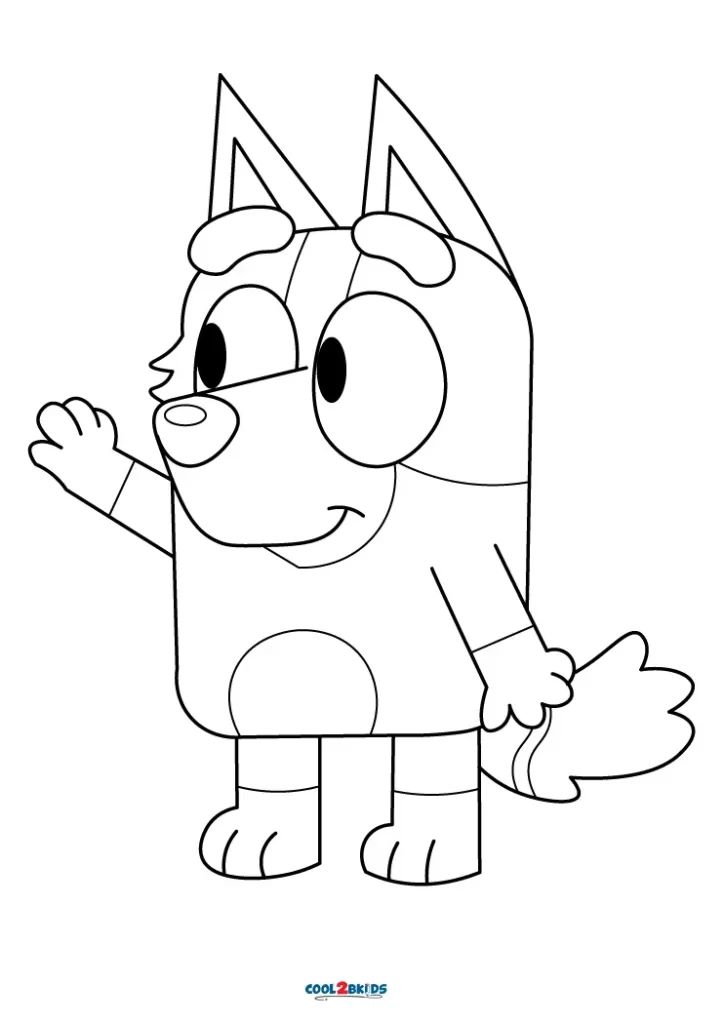 Free Printable Bluey Coloring Pages For Kids | Coloring pages, Coloring ...