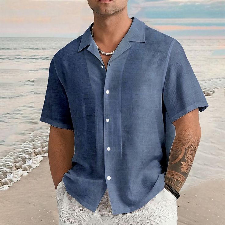 Season:Summer; Fabric:Cotton And Linen; Sleeve Length:Short Sleeve; Look After Me:Wet and Dry Cleaning,Washable; Gender:Men,Men's; Style:Comfortable,Fashion; Tops Type:Cotton Linen Shirt,Summer Shirt,Beach Shirt,Linen Shirt,White Cotton Shirt; Occasion:Streetwear,Casual,Daily,Holiday,Vacation; Pattern:Plain; Neckline:Camp Collar; Listing Date:03/29/2023; Bust:; Length:; Shoulder Width:; Sleeve: Mens Linen Shirts Summer, Vacation Streetwear, Tuxedo Shirt Men, White Cotton Shirt, Mens Outdoor Jackets, Shirt Linen, Style Comfortable, Trench Coat Men, Linen Shirt Men