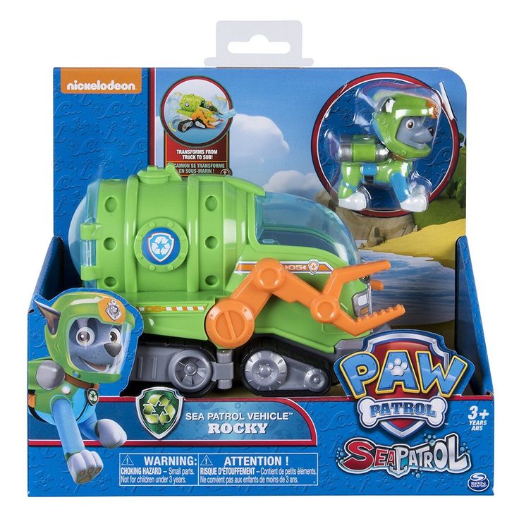 the paw patrol action vehicle is in its box and it's ready to be played