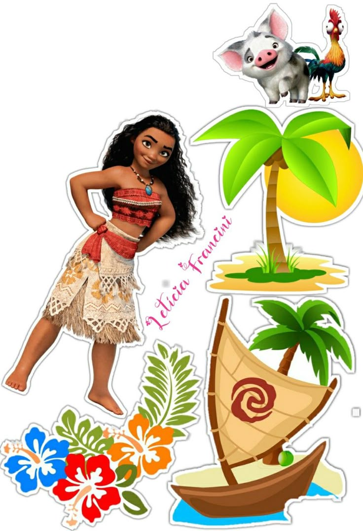 Moana Printable Cake Topper