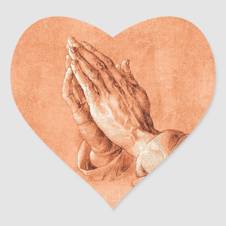 Praying Hands Heart Sticker | Zazzle | Praying hands, Pray wallpaper, Heart  stickers