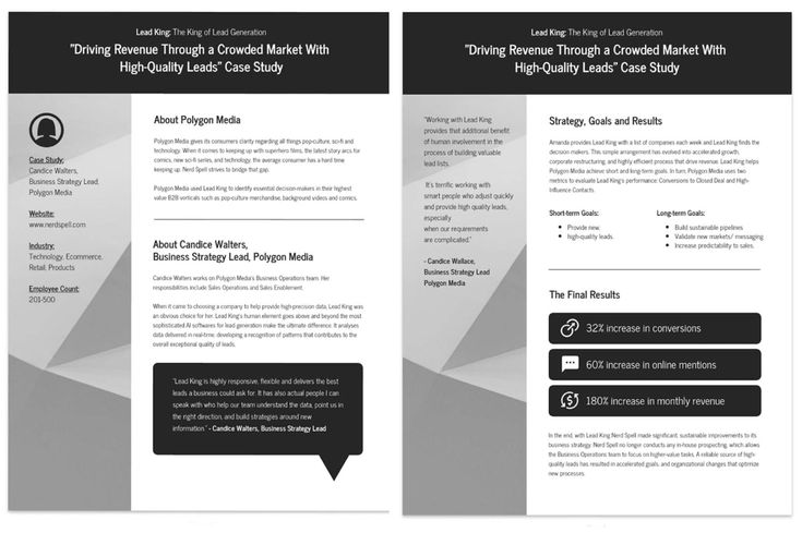 Gray Lead Generation Business Case Study Template | Business case