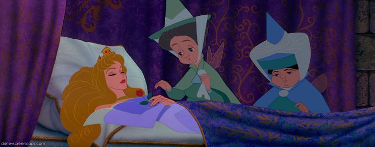 the princess and the frog are sleeping in bed