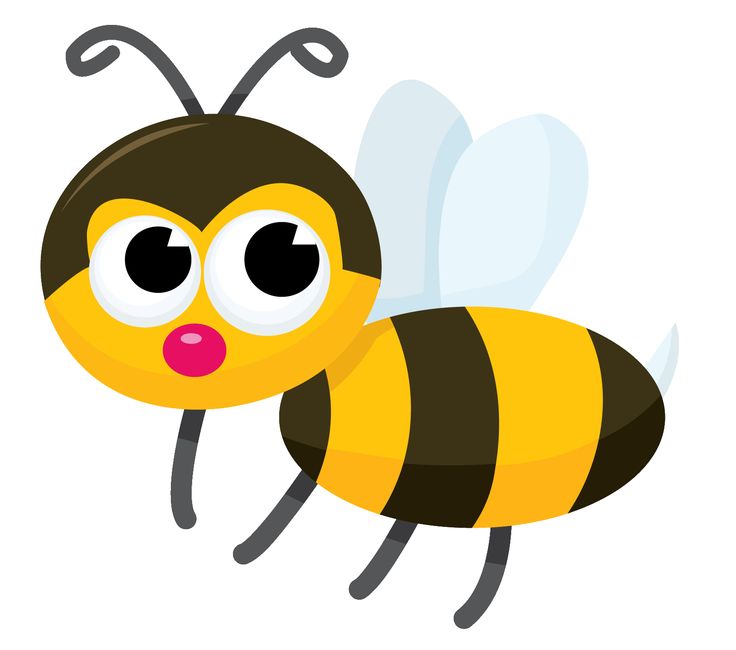 a cartoon bee with big eyes making a funny face and sticking its tongue out to the side