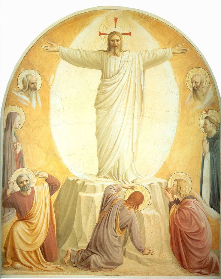 an image of jesus on the cross surrounded by other people