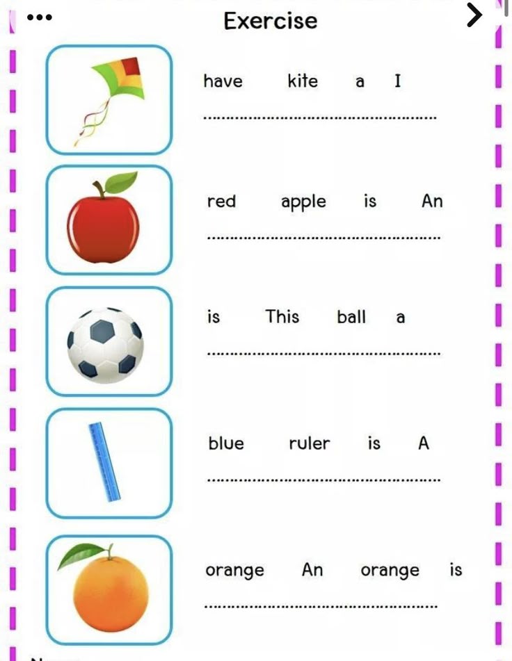 an exercise worksheet for kids to learn how to read the words in english