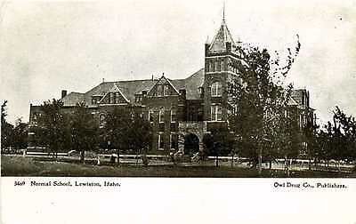 an old black and white photo of a building