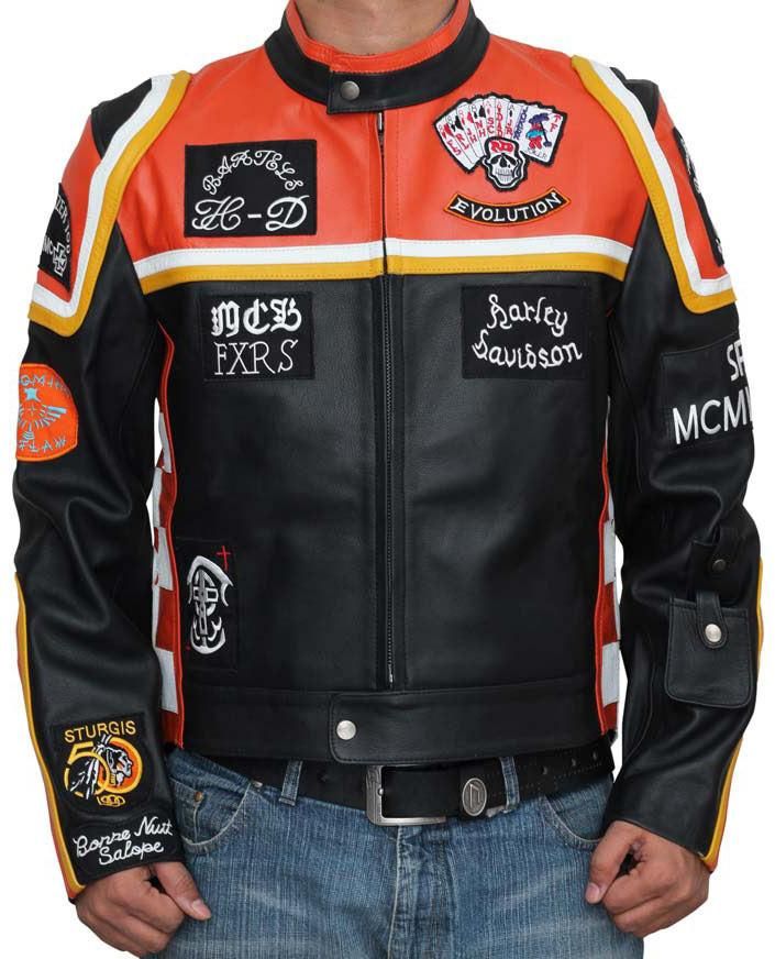 Harley Davidson & Marlboro Man Jacket | Biker's Jacket – The Film Jackets Biker Costume, Harley Davidson Merchandise, Man Cafe, Cafe Racer Leather Jacket, Harley Davidson Leather Jackets, Black Motorcycle Jacket, Leather Jackets Online, Leather Biker Vest, Faux Jacket