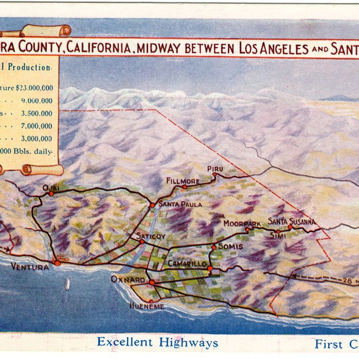 a map of the california highway between los angeles and san francisco, with information about it