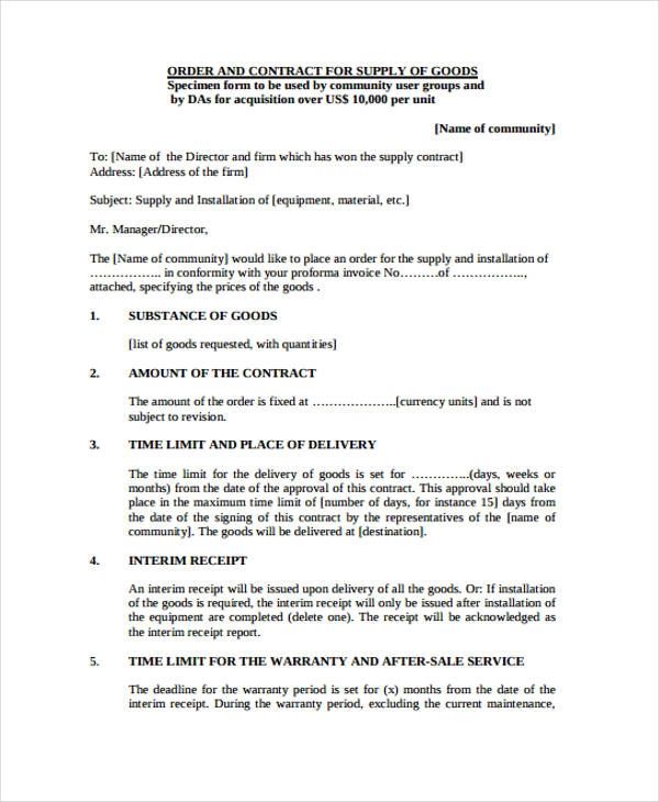 a sample agreement is shown in this document