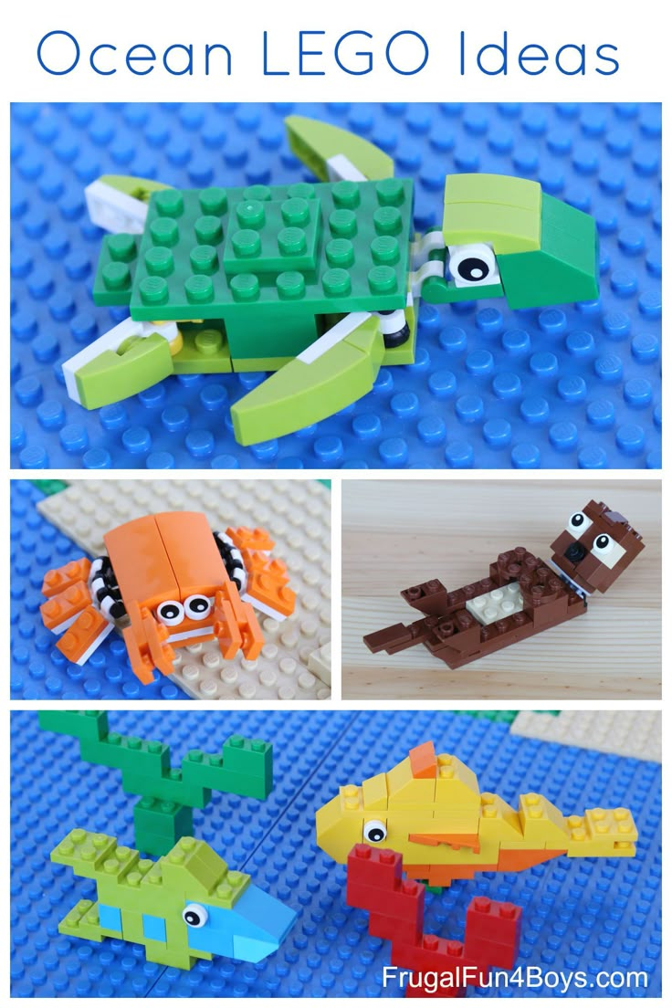 Ocean LEGO Projects to Build - Sea Turtle, Crab, Otter, Fish Lego Club ...