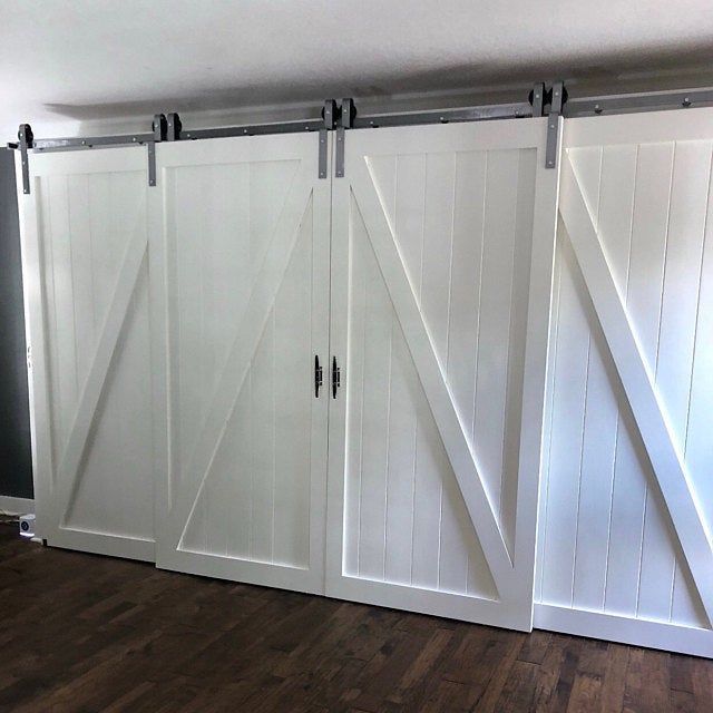 Sliding barn door Bypass barn door hardware, Barn door designs