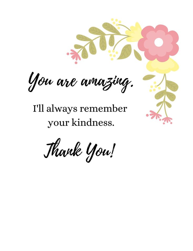 Thank You Printable Card Thank You for Everything Card Thank - Etsy in ...