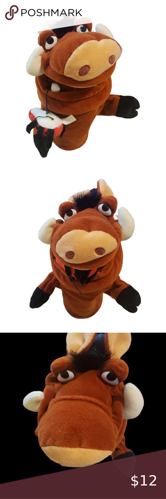 Disney Lion King Pumbaa Pumba Warthog Hand Puppet Plush Toy With Lady ...