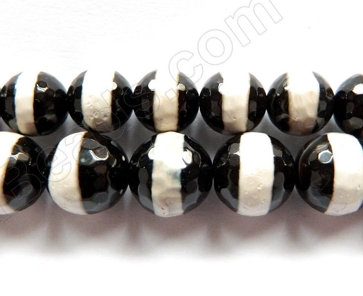 DZi Agate Line - Faceted Round 16" 10 mm -- $ 11.50 40pc 12 mm -- $ 13.50 32pc Agate, Beads, 10 Things