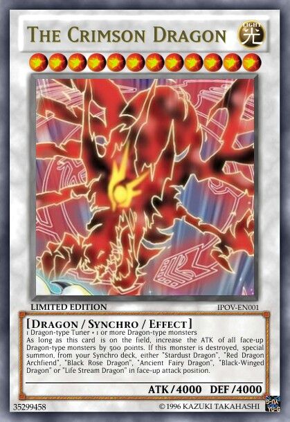 a card with an image of a red and yellow dragon in the middle of it