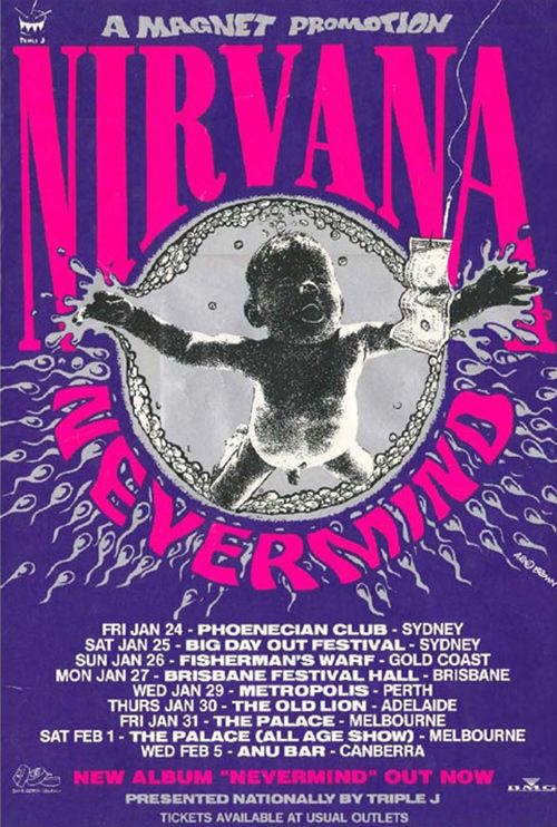 the poster for nirvana's concert