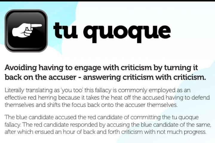 an ad for the tuquque website with a thumbs up sign on it's screen