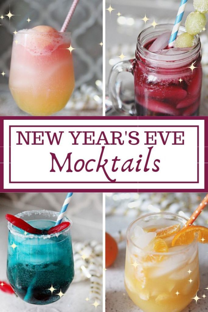 new year's eve cocktails with text overlay