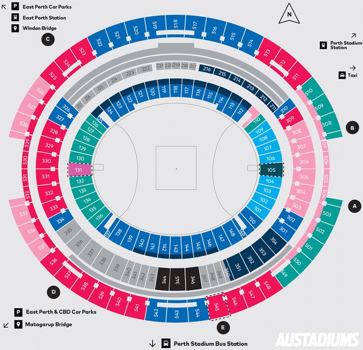 Optus Stadium AFL Seating Map - Perth, Australia | Seating charts ...