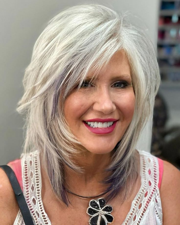 Medium Shaggy Hairstyles, Shaggy Hairstyles, Thick Coarse Hair, Shag Hairstyles, Haircuts For Medium Hair, Coarse Hair, Haircut For Older Women, Hairstyles Over 50, Haircuts For Fine Hair