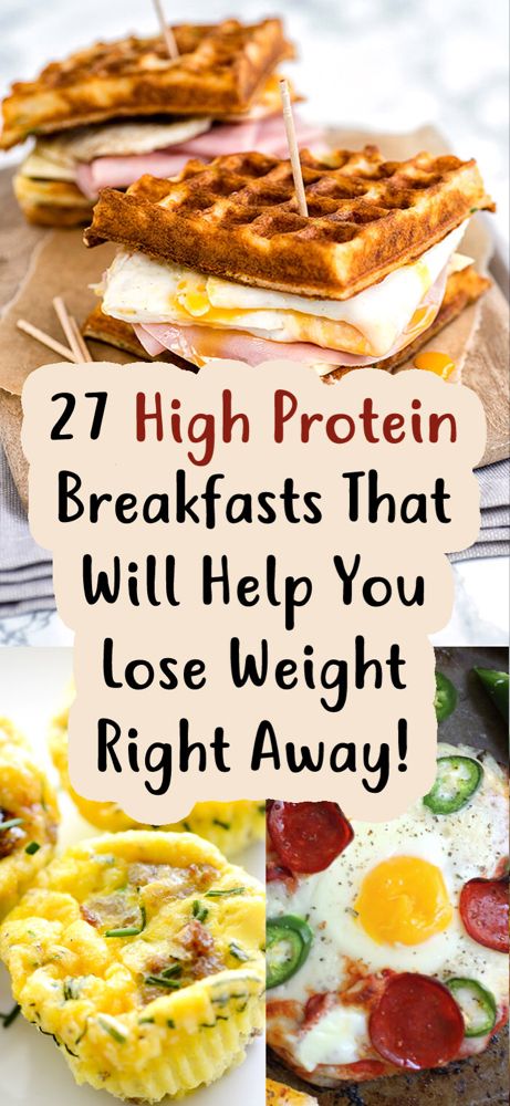 27 High Protein Breakfasts That Will Help You Lose Weight Right Away! - TrimmedandToned Breakfast Snap, High Protein Breakfasts, Protein Breakfasts, Menu Sarapan Sehat, Healthy Protein Snacks, Breakfast Aesthetic, Protein Dinner, Protein Breakfast Recipes, Egg Muffins