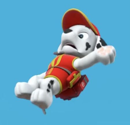 a cartoon character is flying through the air