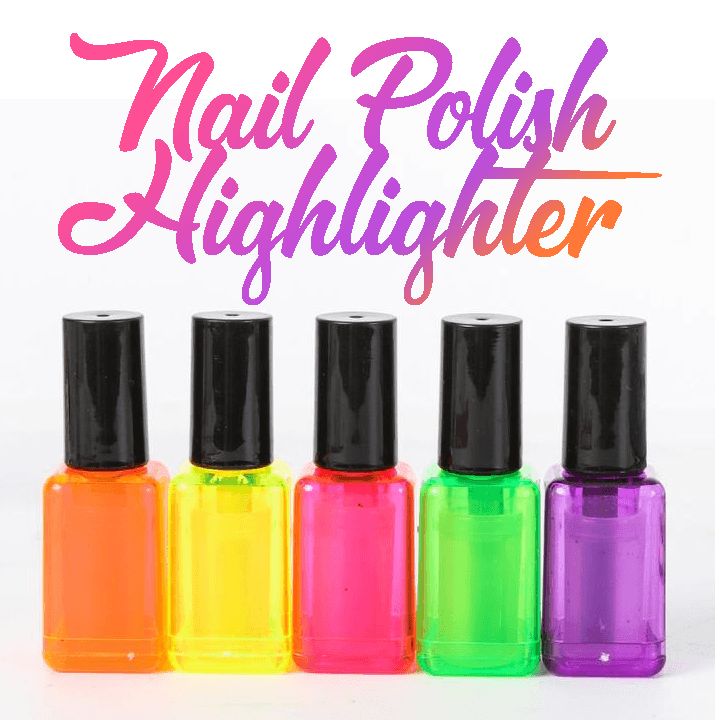 Nail Polish Highlighter Colored Nail Tips, Highlighter Pen, Nail Biting, Healthy Food Choices, Artificial Nails, Natural Nails, Nail Tips, Beautiful Nails, Fun Nails