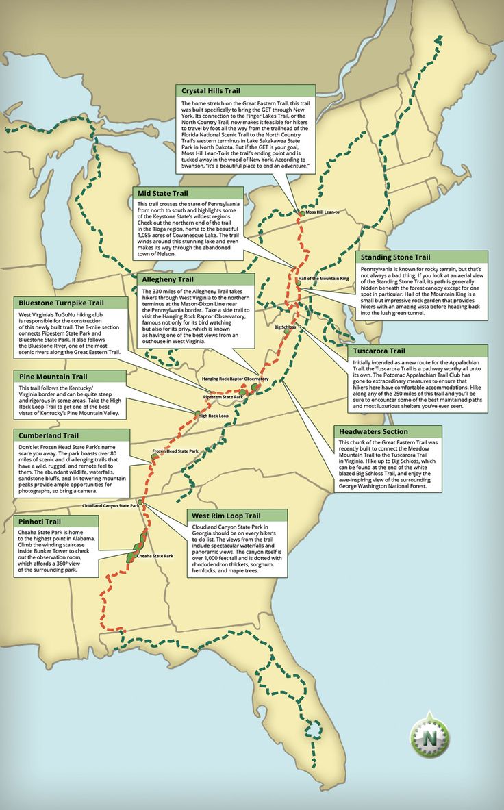 a map with many different routes in the united states and where they are on each side