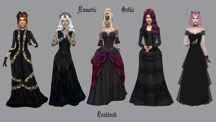 Gothic - Romantic Lookbook | Sims 4 dresses, Sims 4 clothing, Vampire dress