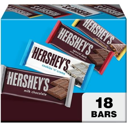 Hershey's Assorted Milk Chocolate and White Creme Candy, Box 27 oz, 18 ...