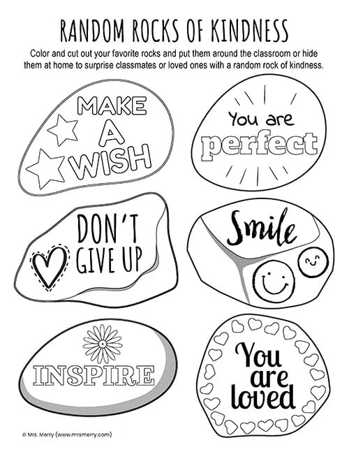 Kindness Rocks Project for Kids | Mrs. Merry | Kindness projects ...