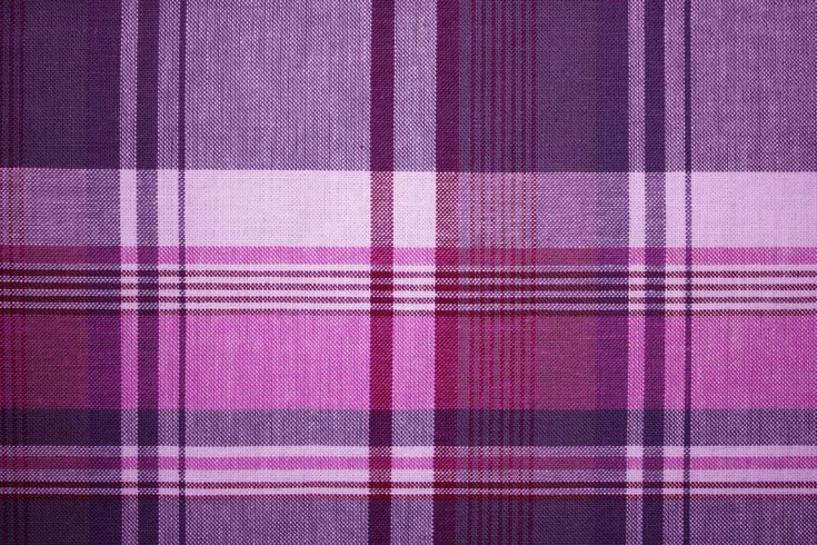 a purple and red plaid fabric