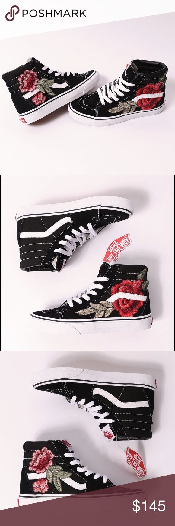 Custom rose patch Vans sk8-hi More details and sizes on my website at www.iamkoko.la ⚡ price $115! Made to order Vans Shoes Sneakers Viking Tattoo Meaning, Outfits Con Vans, Hawaiian Tattoo Meanings, Tattoo On Hip Bone, Black Band Tattoo, Small Cross Tattoos, Skateboard Style, Tattoo Band, Usa Tattoo