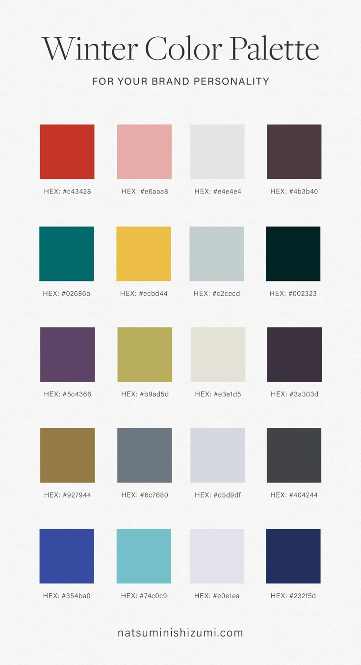 the color palette for your brand personality