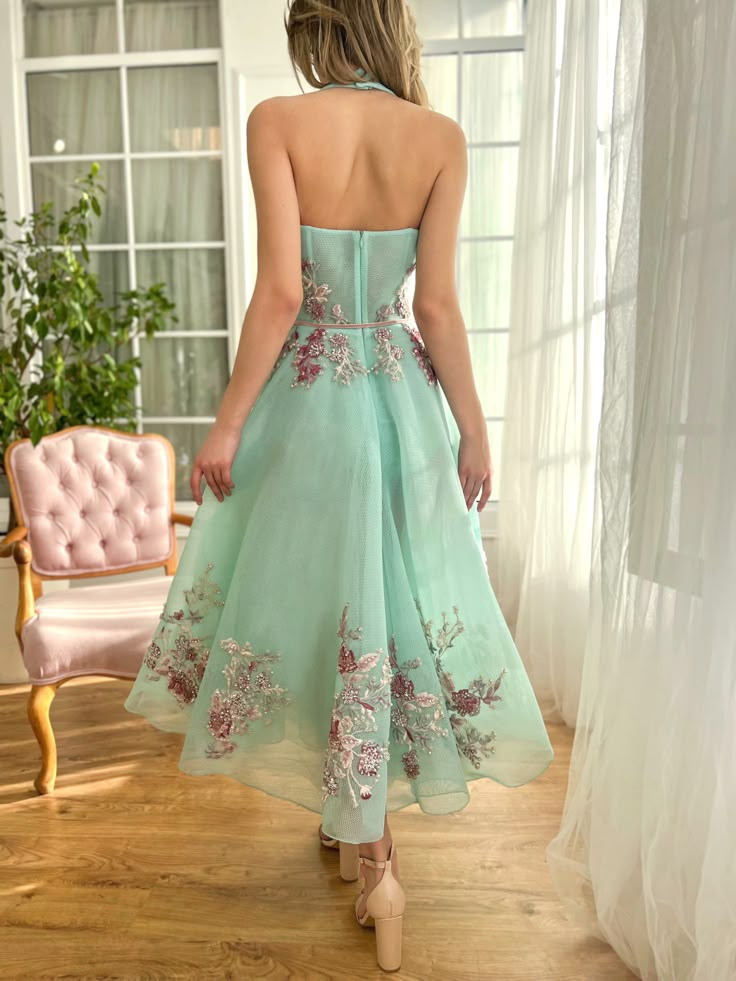 Aqua Mist Midi Dress Floral Applique Ball Gown Dresses, Floral Embroidered Organza Evening Dress With Fitted Bodice, Organza Evening Dress With Floral Embroidery And Fitted Bodice, Organza Ball Gown With Floral Embroidery, Floral Embroidered Organza Ball Gown, A-line Wedding Dress With Intricate Embroidery, Fitted Organza Dress With Floral Embroidery, Elegant Floral Embroidery Ball Gown Dresses, Elegant Floral Embroidered Ball Gown