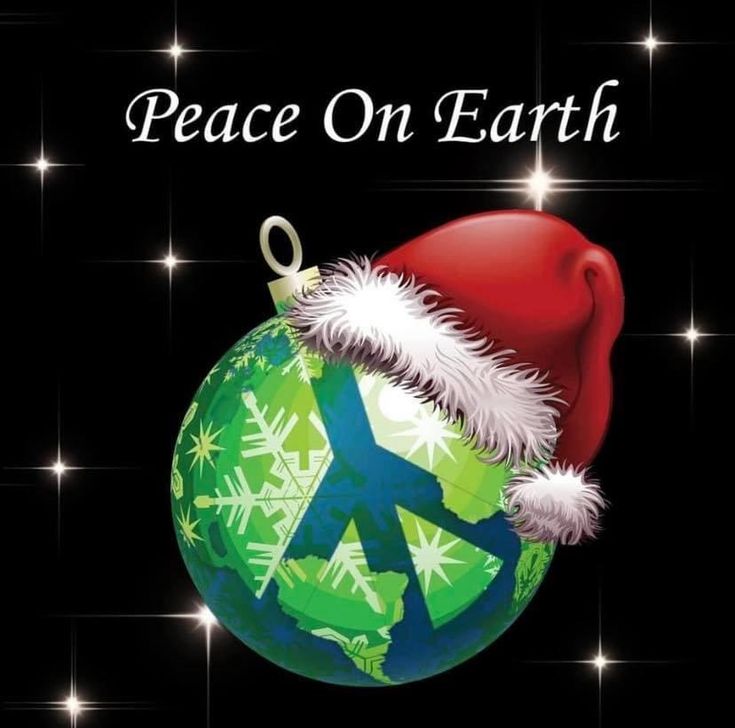 a christmas ornament with the words peace on earth