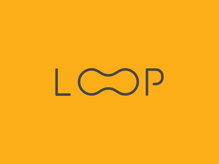 the word loop is written in black on an orange background with a wavy line across it