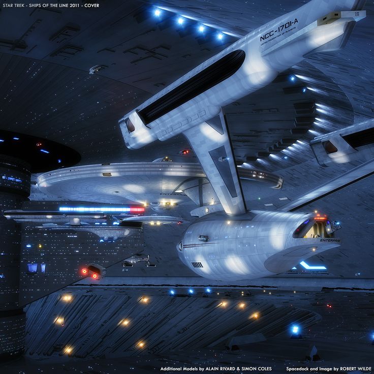 an artist's rendering of two futuristic aircrafts flying in the sky at night