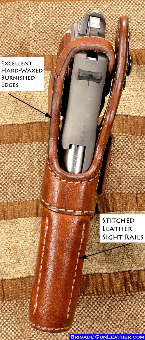 the inside of a leather sheath with instructions on how to use it and what you can do about it