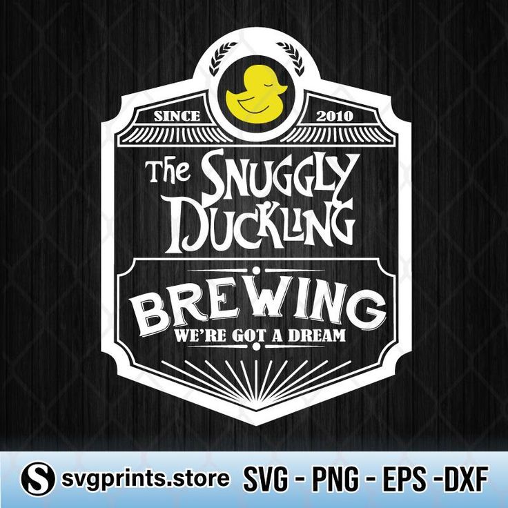 the snuggly duckling brewing we're got a dream logo design